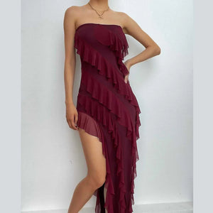 Ruffled Split Dress