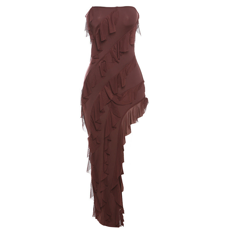 Ruffled Split Dress